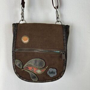 Haiku by Sharon Eisenhuer Vegan Cross Body Bag Brown